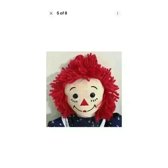 Raggedy Ann 85th Birthday Edition Soft Rag Plush Doll by Applause 17” - Picture 5 of 10